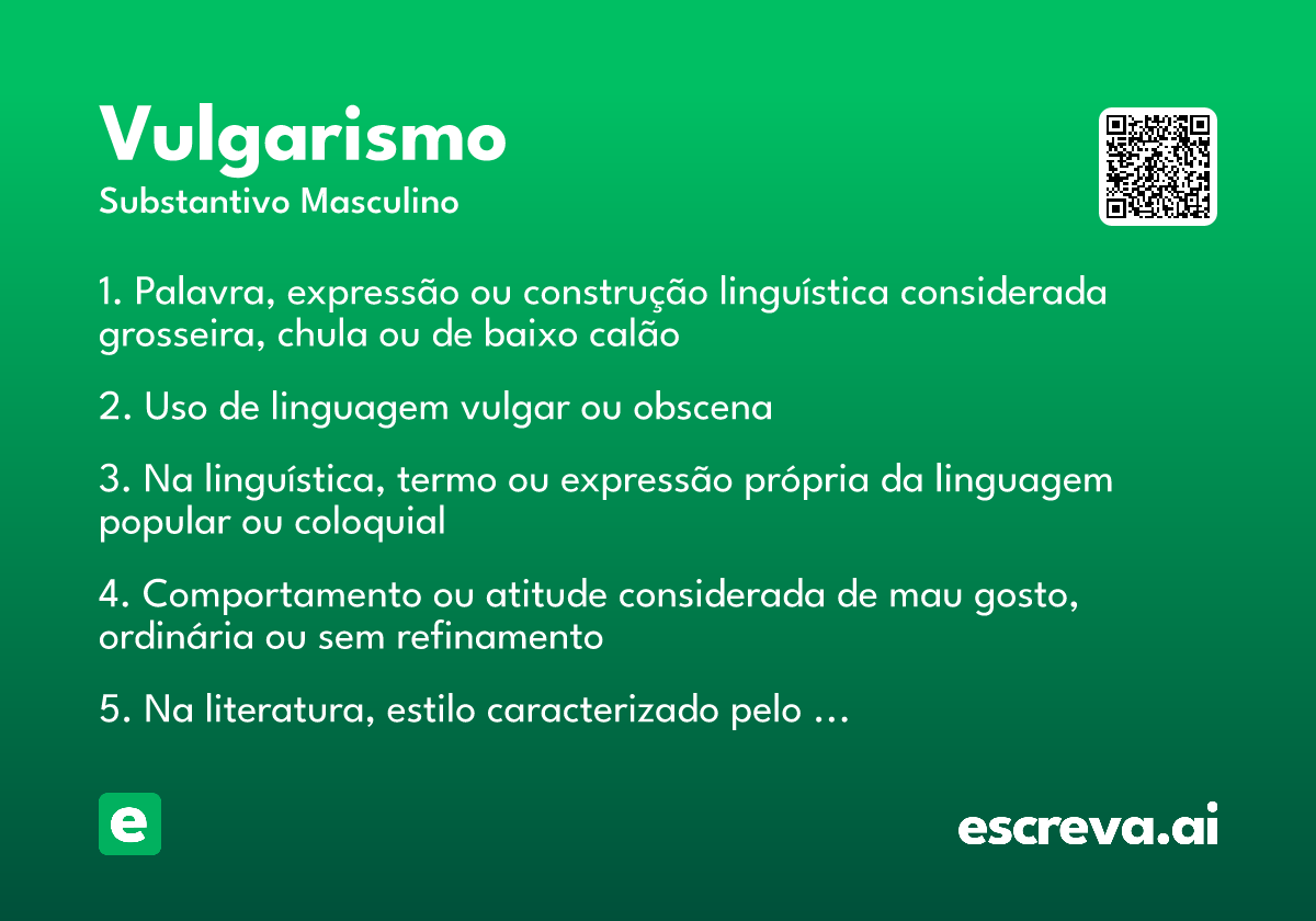 vulgarismo