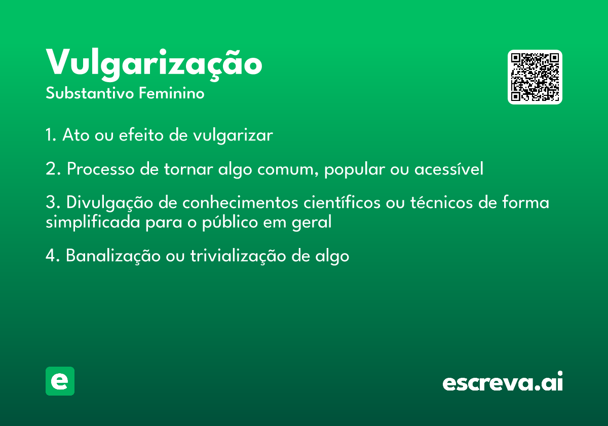 vulgarização