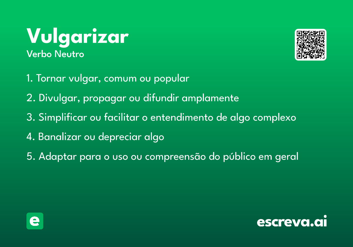 vulgarizar