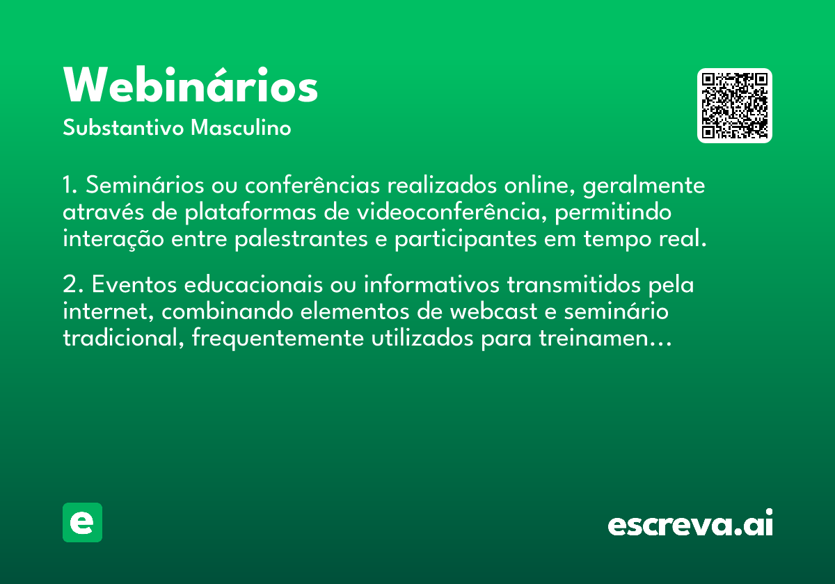 webinários
