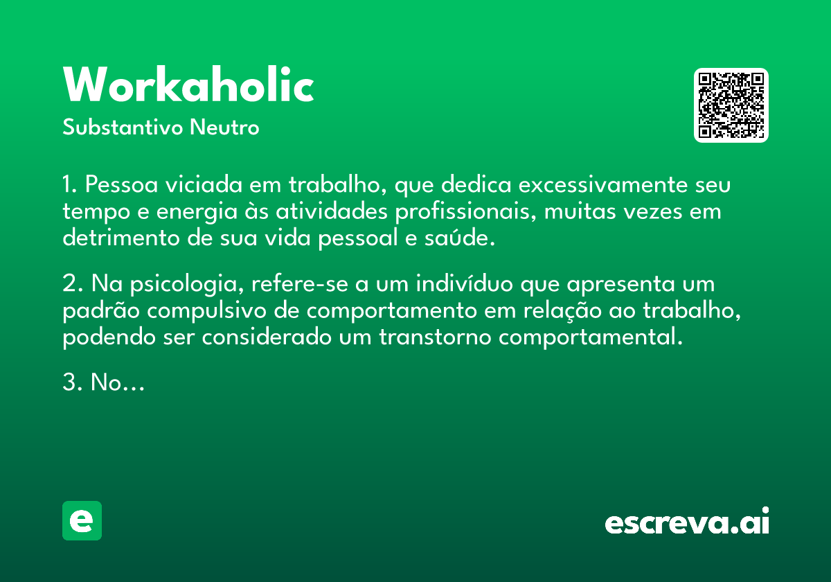 workaholic